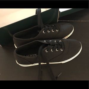 Ralph Lauren Jaelyn Black Sneakers 🖤 Size 6.5 B